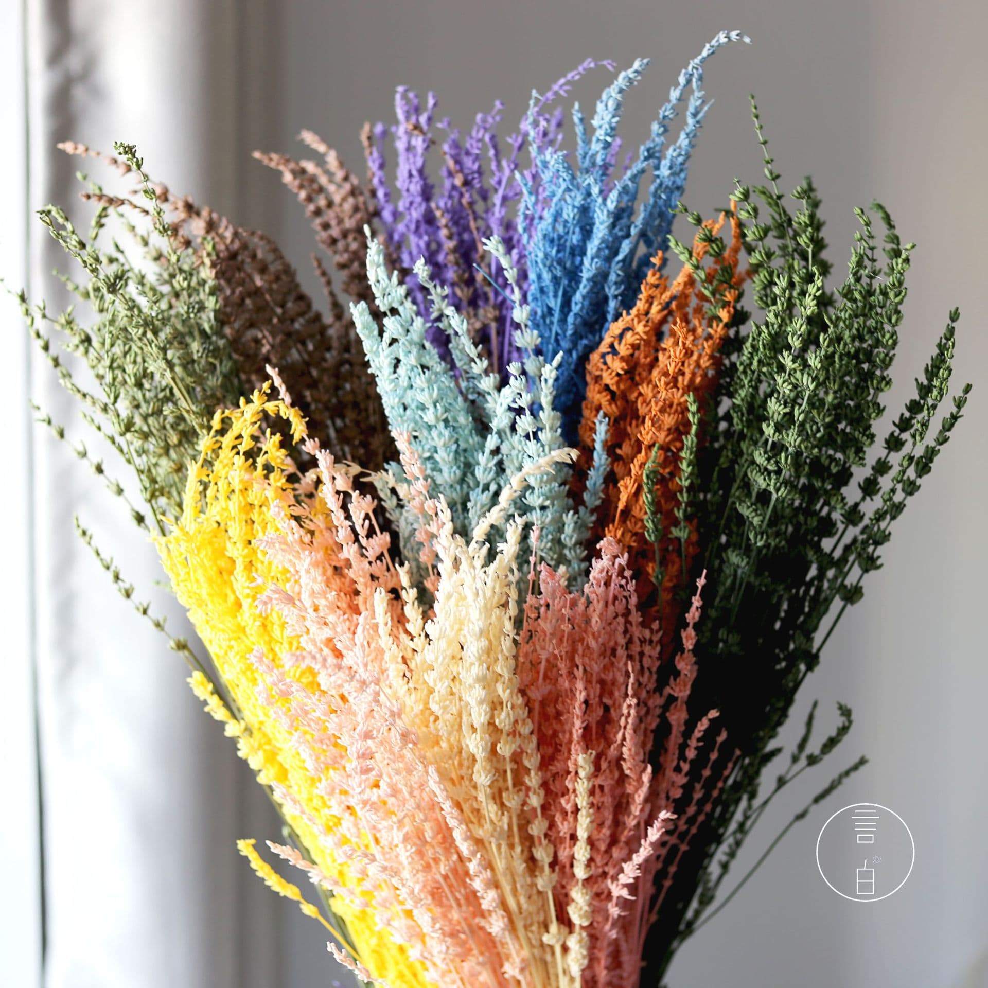 Everlasting lavender forget-me-not bleached dried bouquet material package decoration DIY glass test tube flower material wholesale