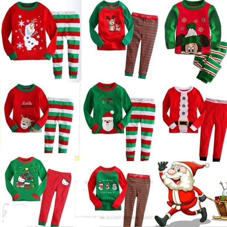 2026 BABYHAS New Children's Christmas Outfit Set Autumn Long Sleeve Top and Pants Kids Clothing Cross-Border Children's Wear