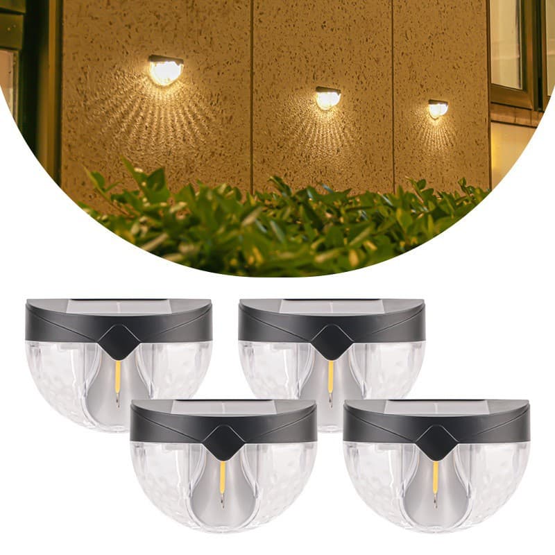 New Solar Semi-circle Fence Light, Outdoor Garden Lamp, Waterproof Landscape Decoration Night Light for Villas