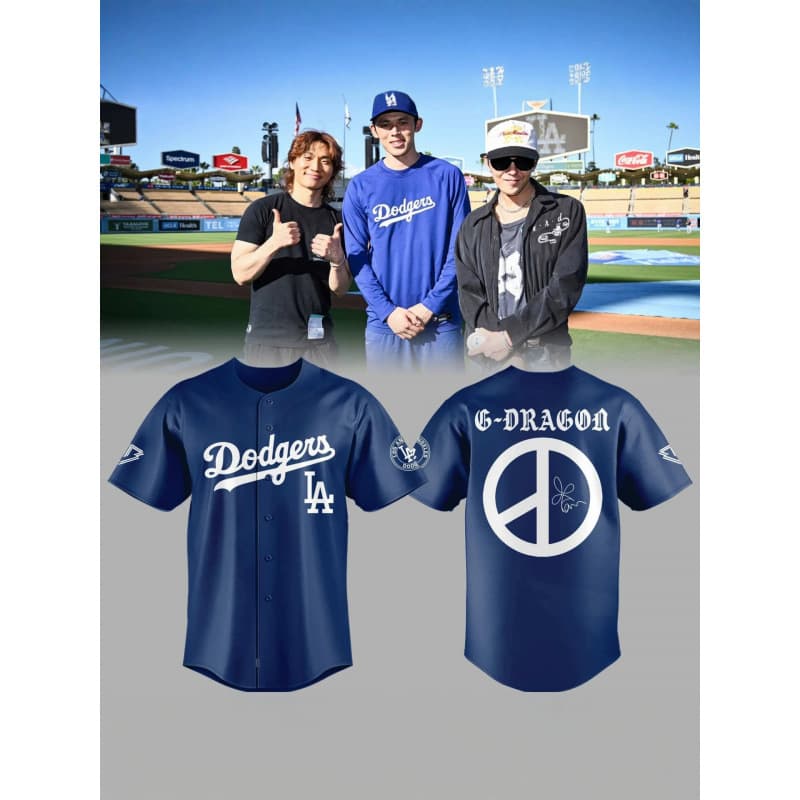Multiple Styles Dodgers Print Baseball Short Sleeve, Casual Loose Unisex Streetwear Versatile Summer Jersey Top.