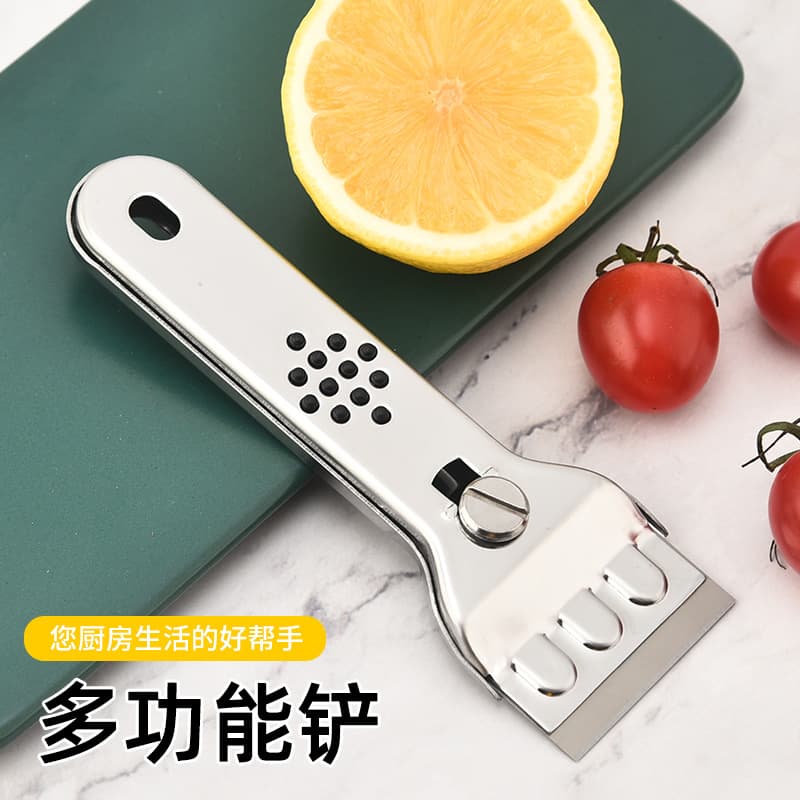 Stainless steel range hood cleaning scraper, multi-functional floor cleaning scraper, tile scraper, refrigerator defrosting scraper