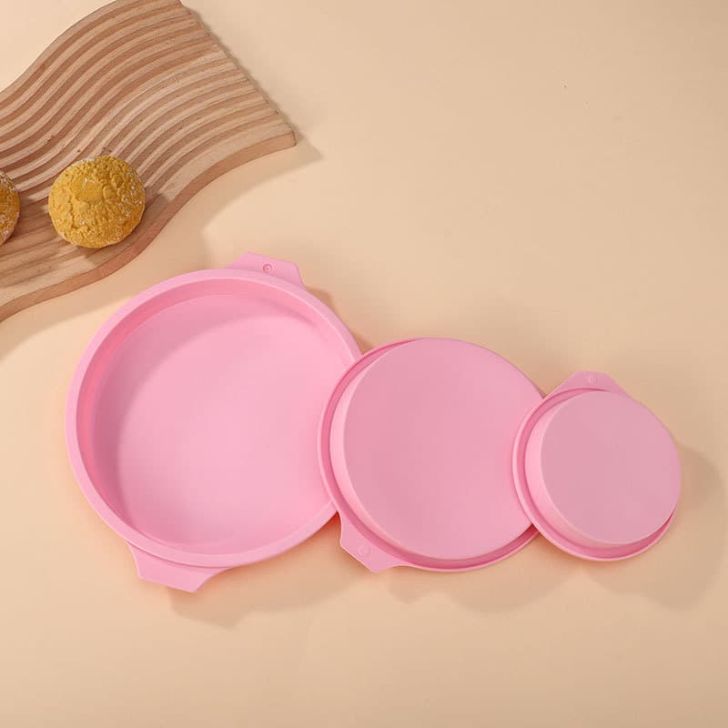 Cross-border Stock Silicone Biscuit Cake Baking Mold Thousand-Layer Round Household Baking Pan Oven Cake Mold Wholesale