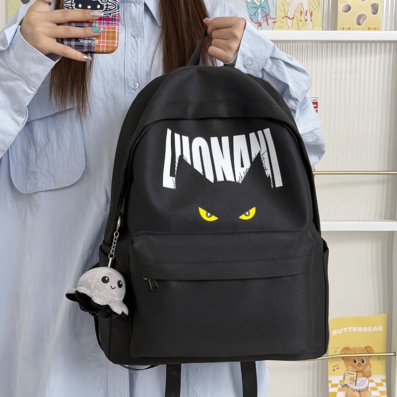 Trendy Letter Print Backpack for Middle and High School Girls 2026 New Style Casual College Student Commuter Travel Laptop Bag
