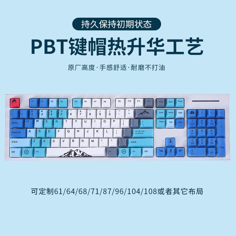 [Images Accepted] Rainbow PBT Dye-Sublimation Custom Multicolor Keycaps - Direct from the PBT Mountain Peak Keycap Factory.