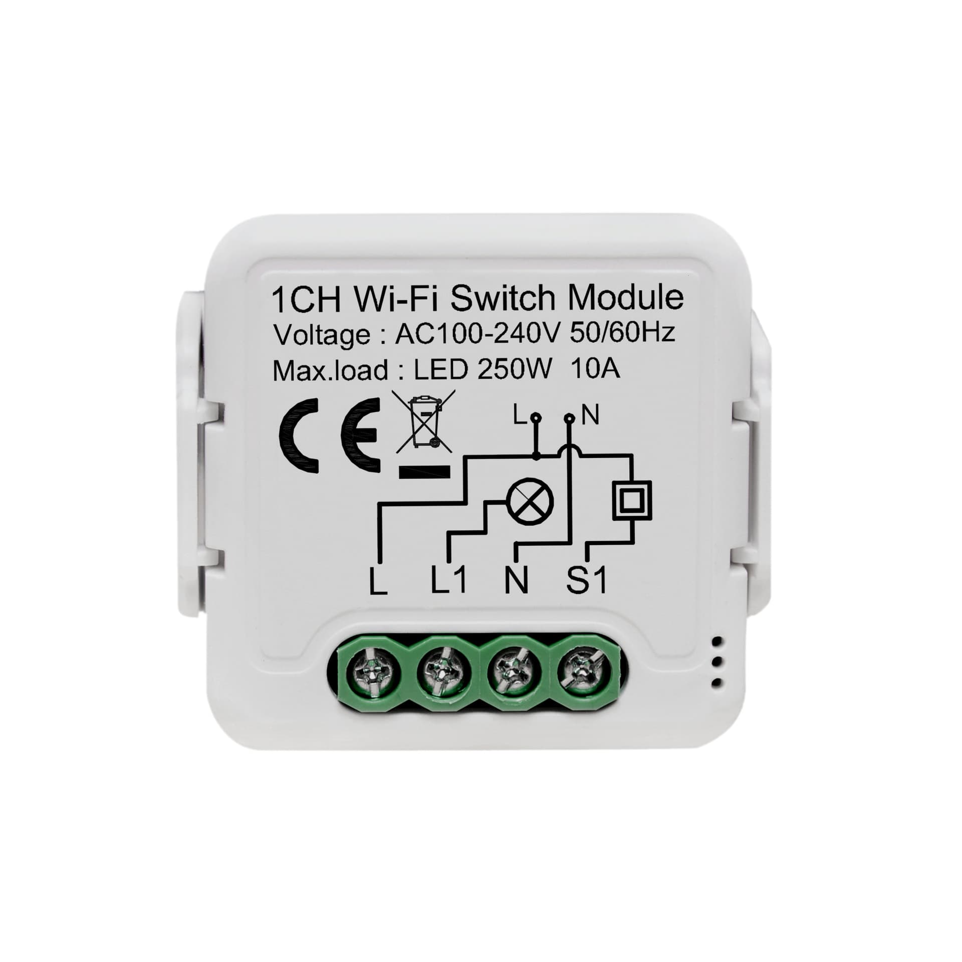 Graffiti Smart Switch 1-Way Dual-Control TUYA WIFI Switch Module, APP Control, Mini Retrofit Part