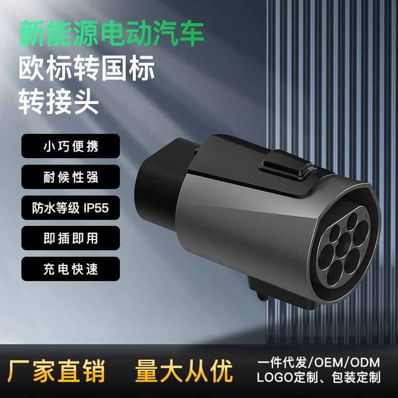 European Type2 to Chinese Standard Tesla Electric Vehicle Home AC Fast Charging Pile AC/DC Adapter