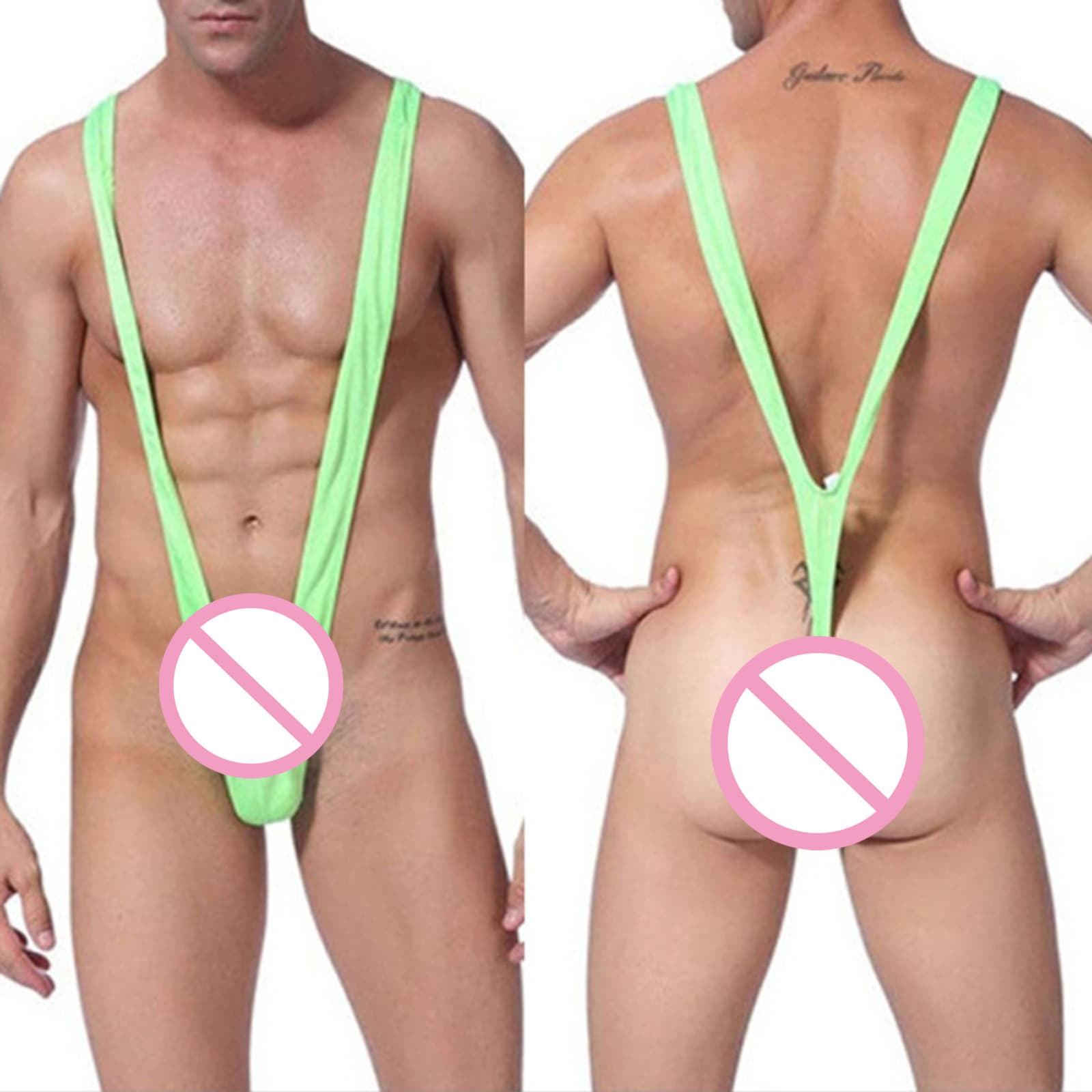 Men's Sexy Bodysuit V-Strap Thong Underwear One-Piece Bikini Swimsuit Wholesale