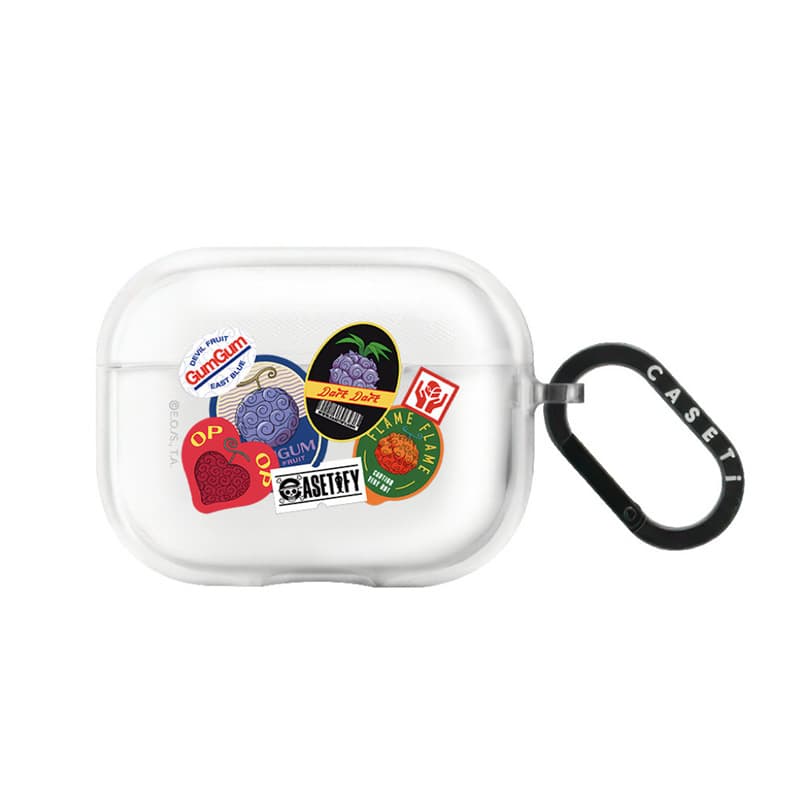 CASETi Devil Fruit Transparent Earphone Case Compatible with Apple AirPods Pro 3 Rich Airpod