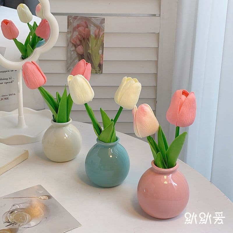 High-end niche desktop ornaments, simulated flowers, living room TV cabinet, girl's bay window, bedroom layout, room decorations