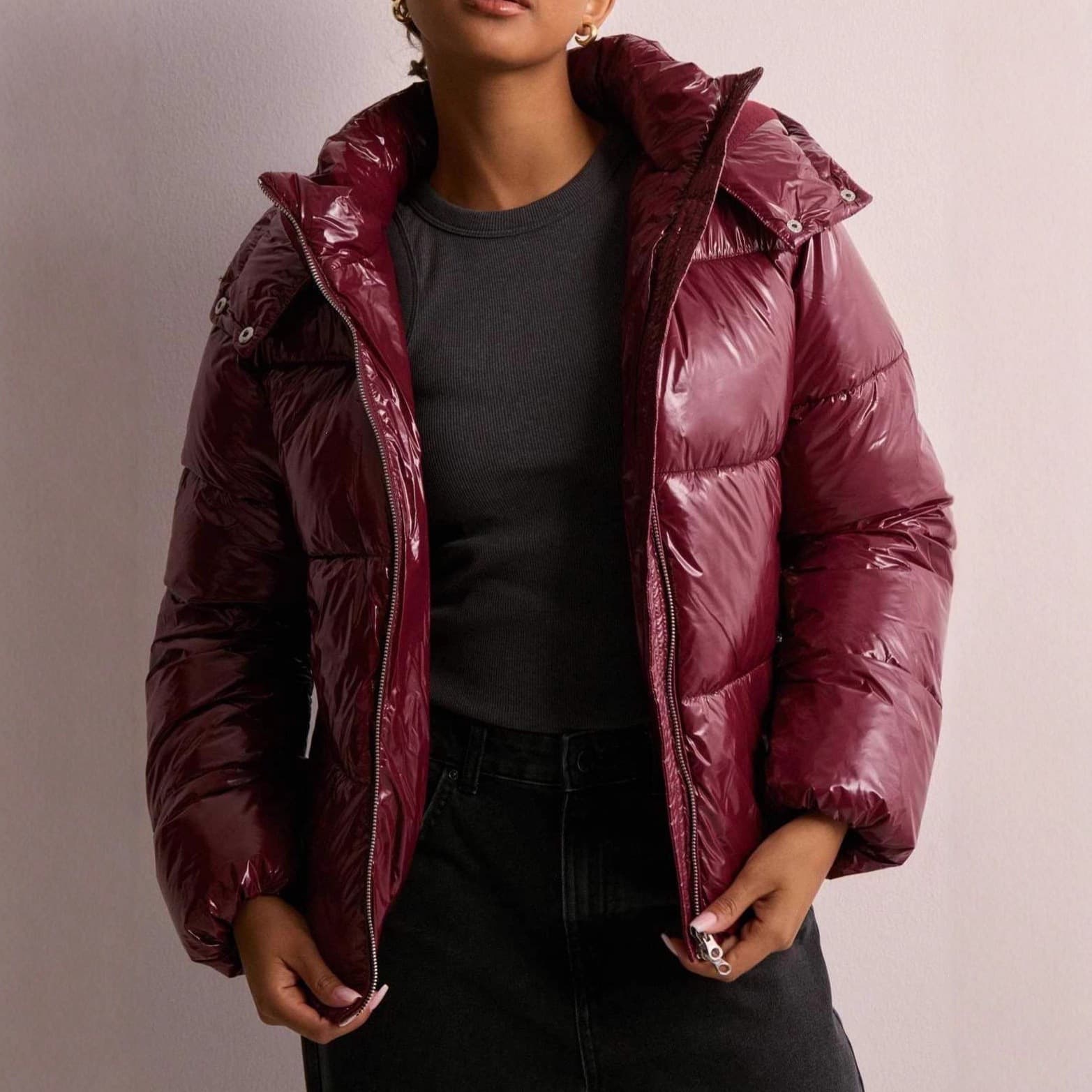 European and American hooded cotton coat for women winter high-end casual foreign trade high-end cotton coat cross-border women's cold-proof cotton-padded jacket