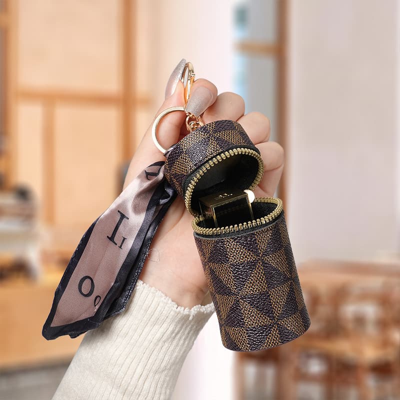 2024 New European and American Vintage Print Coin Purse Small Bag Pendant Earphone Case Lipstick Pouch Mini Keychain Bag