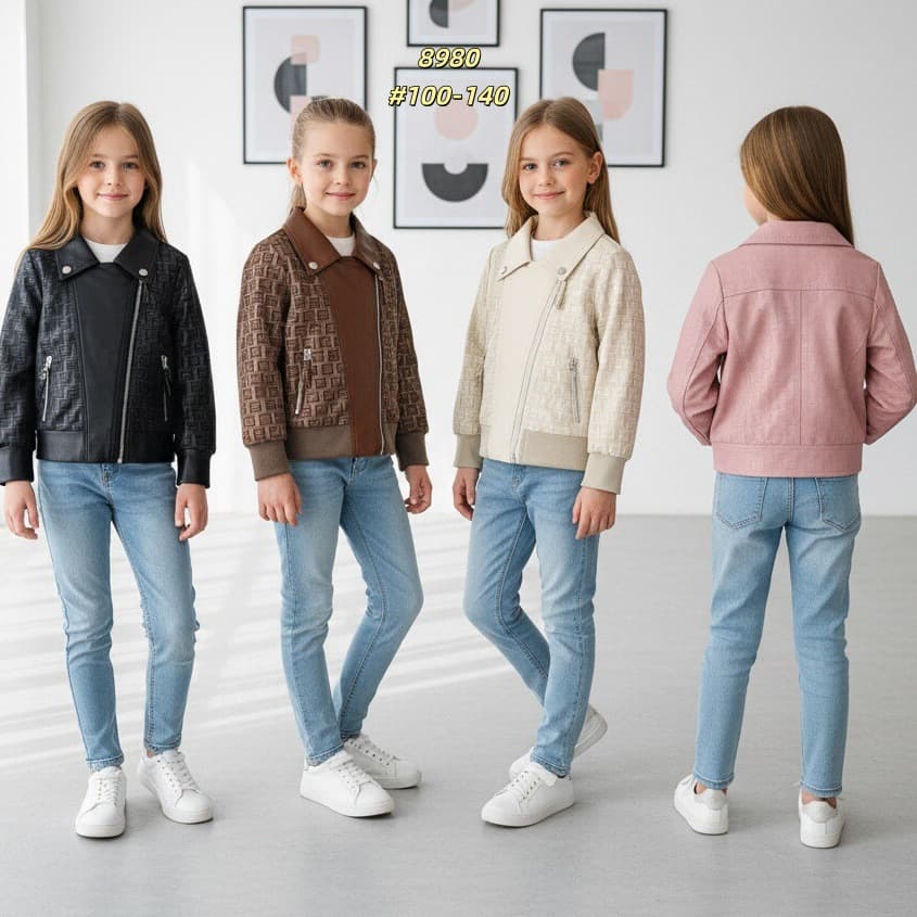 Zhili children's clothing leather jackets for boys and girls printed design fashion tops and jackets INS cross-border hot selling slim fit foreign trade