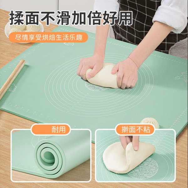 Food-Grade Silicone Mat Board Thickened Dough Kneading Pad Antibacterial Non-Slip Baking Rolling Mat Non-Stick