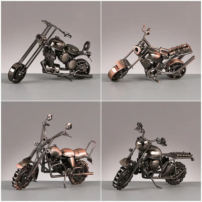 Retro motorcycle classic car model living room entrance decoration furnishings high-end iron metal crafts decorations