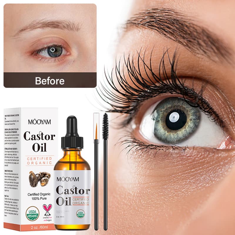 Cross-border Castor Oil Skin Care Massage Base Oil Hair Eyebrow Eyelash Care Organic Castor Oil