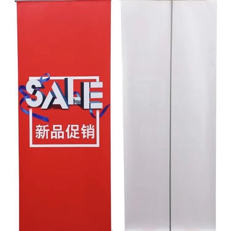 Customized roll-up poster advertising design retractable exclusive holiday promotion roll-up display stand aluminum alloy