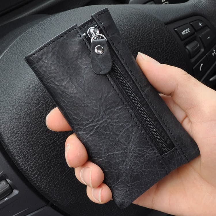 Large capacity simple men's key bag card bag two-in-one key key bag mini compact storage key bag home