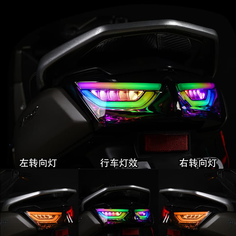 Factory Wholesale Hot-Selling Motorcycle Parts RGB Rear Tail Light for YAMAHA NMAX155 New Model Modification