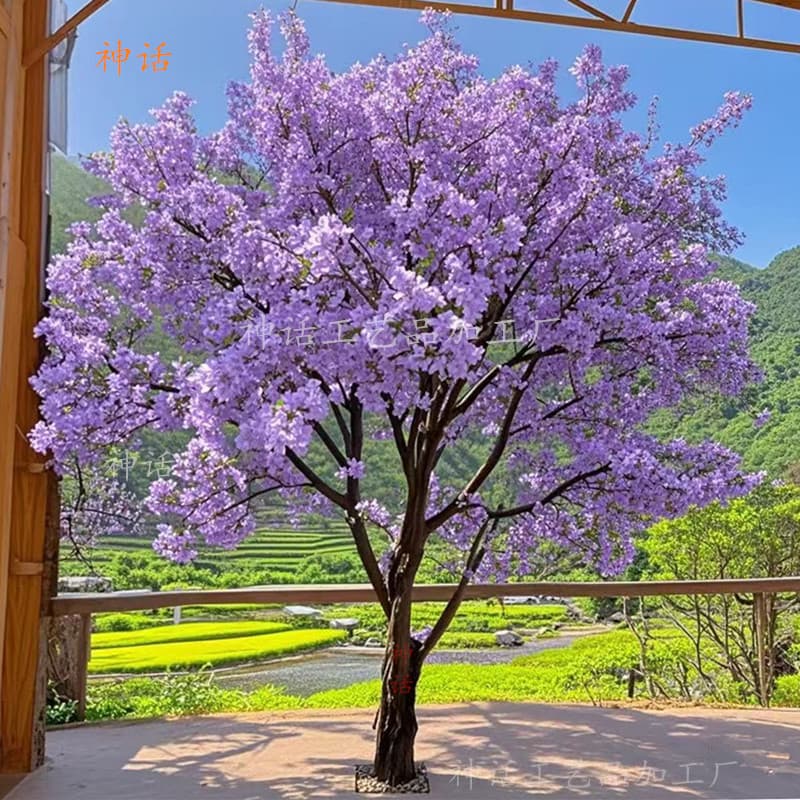 Artificial Cherry Blossom Tree, Peach Blossom Tree, Fake Tree, Large Internet-Famous Wishing Tree, Decoration for Company Lobby Entrance