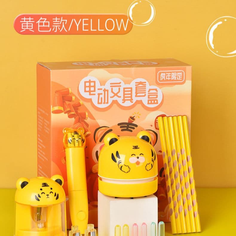 Portable Mini Desktop Vacuum Cleaner Electric Eraser Pencil Sharpener Student Gift Office Cultural/stationery Set