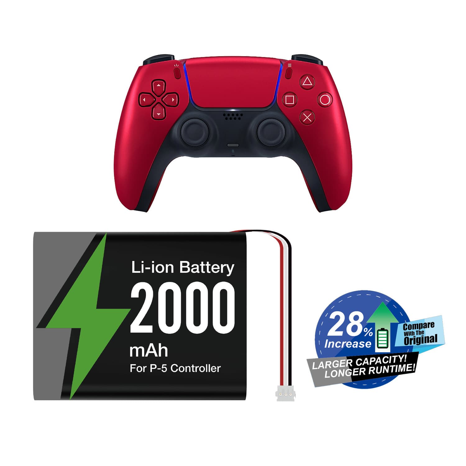 PS5 Game Controller Battery Pack PS5 Wireless Controller Battery Pack + Screwdriver Set TP5-5516