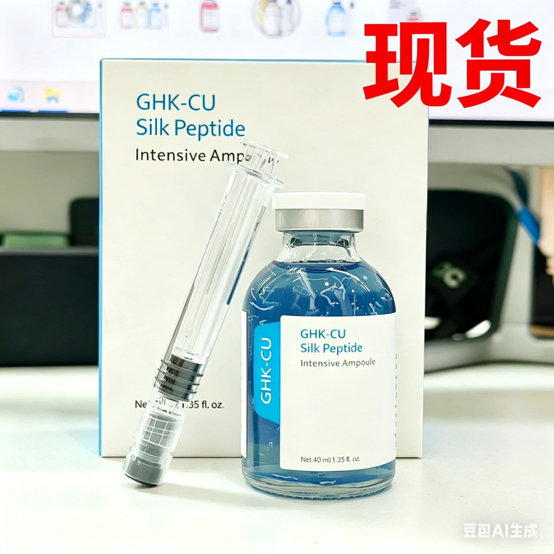 GHK-CU Blue Copper Peptide Silk Peptide Serum Korean Pink Gold Silk Peptide Multi-Peptide Syringe Ampoule