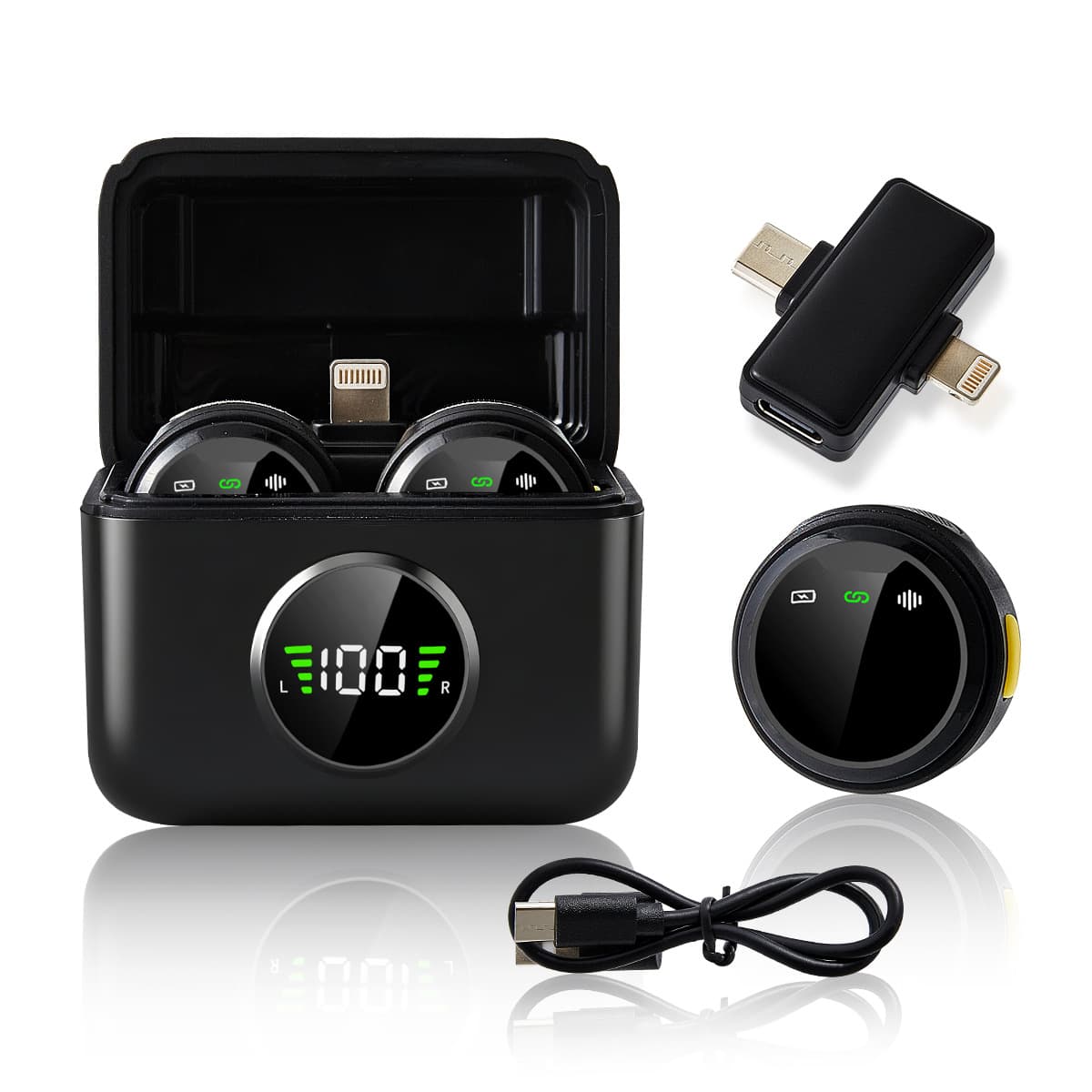 New wireless lavalier microphone SX82 with magnetic suction Douyin Kuaishou intelligent noise reduction mini radio live broadcast microphone