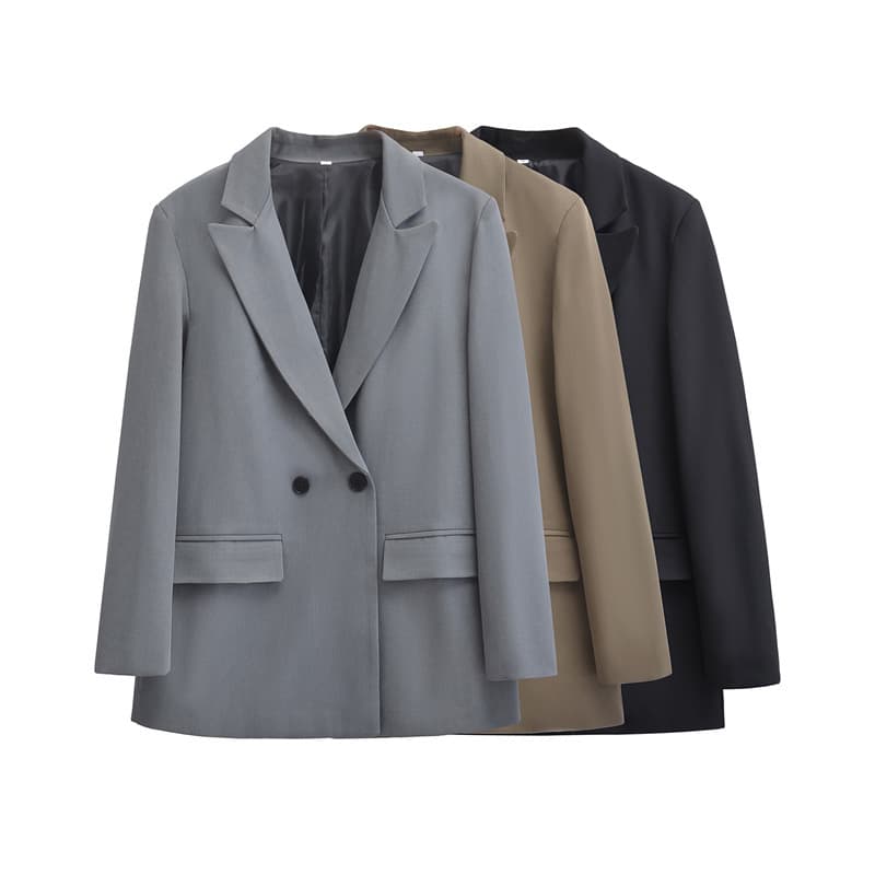 2024 Wholesale Autumn New European and American Style Fashion Loose Double-Breasted Blazer 2753222