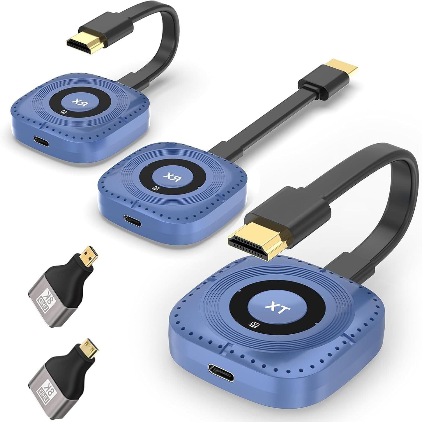 Wireless HDMI Extender 50m Video Signal Transmitter One-To-Two 1080P60Hz Wireless Screen Projector
