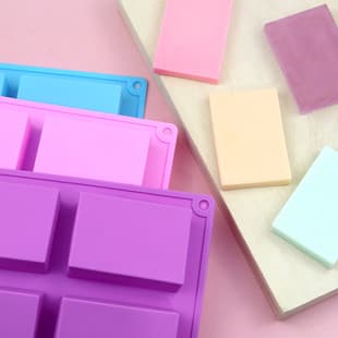 Wholesale Stock 6-Cavity Rectangular Handmade Soap Mold Easy Release Produces 100g Soap Limited Lightweight Version