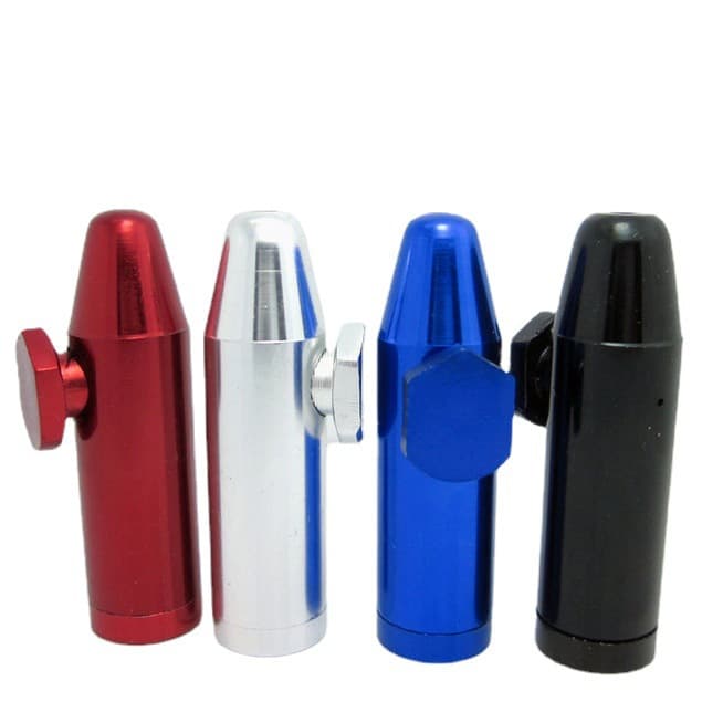 Metal Snuff Bottle Snuff Tip Metal Bullet Snuff Bottle Metal Pipe Mixed Colors Shipping Pointed/Flat Tip
