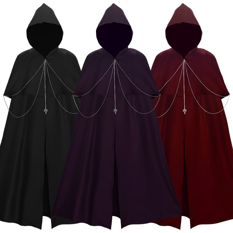 2024 Cross-border Amazon New Medieval Renaissance Halloween Cloak Stage Performance Costume
