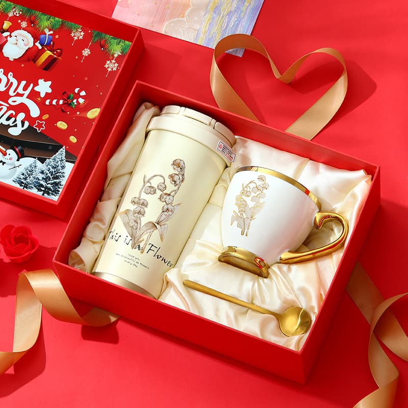Christmas Insulated Cup Set Birthday Gift for Women Girlfriend Practical Niche Water Bottle for Female Friends