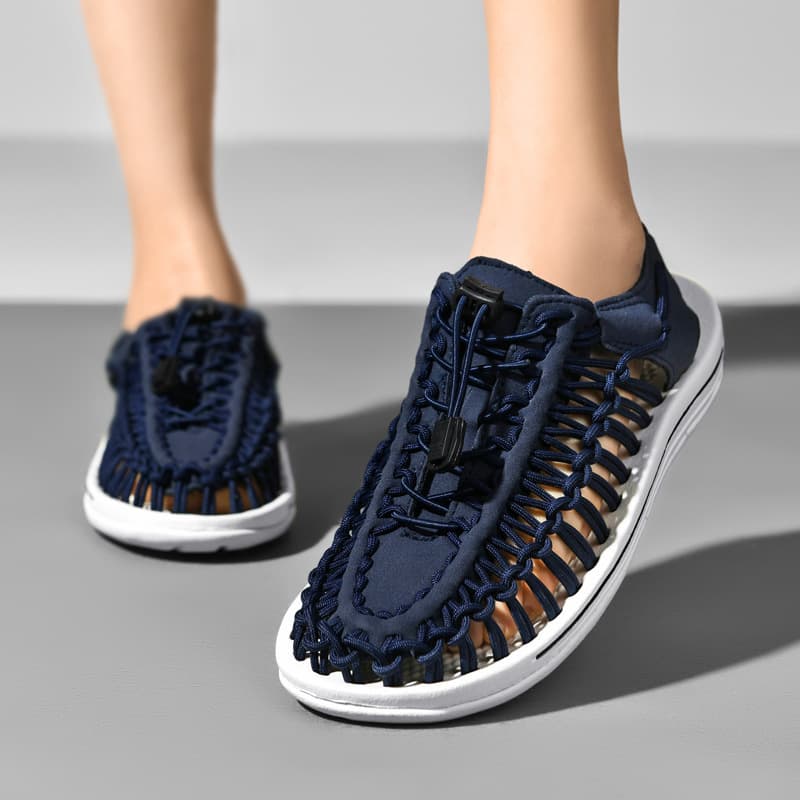 New Woven Sandals Men's Casual Beach Sandals Roman Sandals Wading Shoes Outdoor Hiking Water Shoes