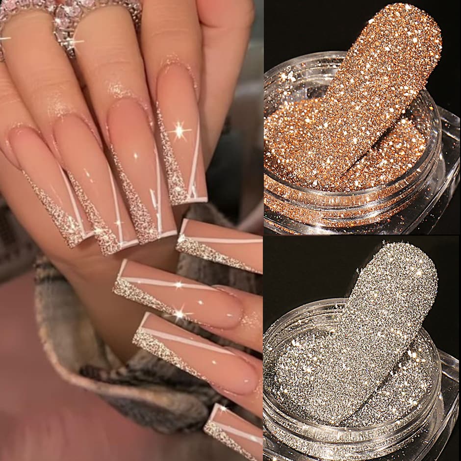 Nail Art Reflective Diamond Powder Cross-border Diamond Light Crystal Glitter Nail Diamond Powder Super Sparkle Disco Micro Diamond Powder
