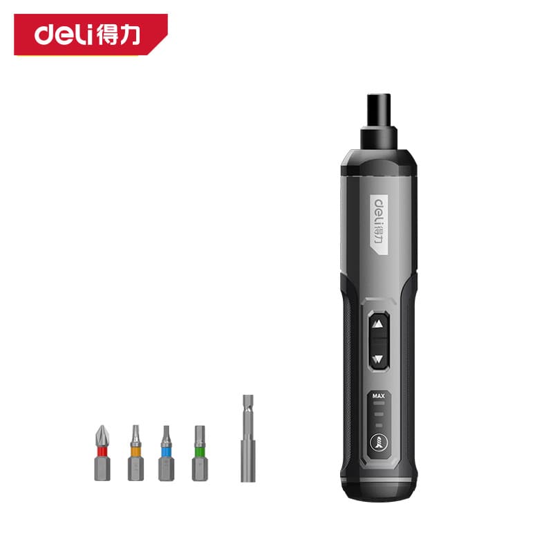 Deli Electric Screwdriver Mini Cordless Lithium-Ion Driver High Torque Household Multi-Function Screwdriver Set