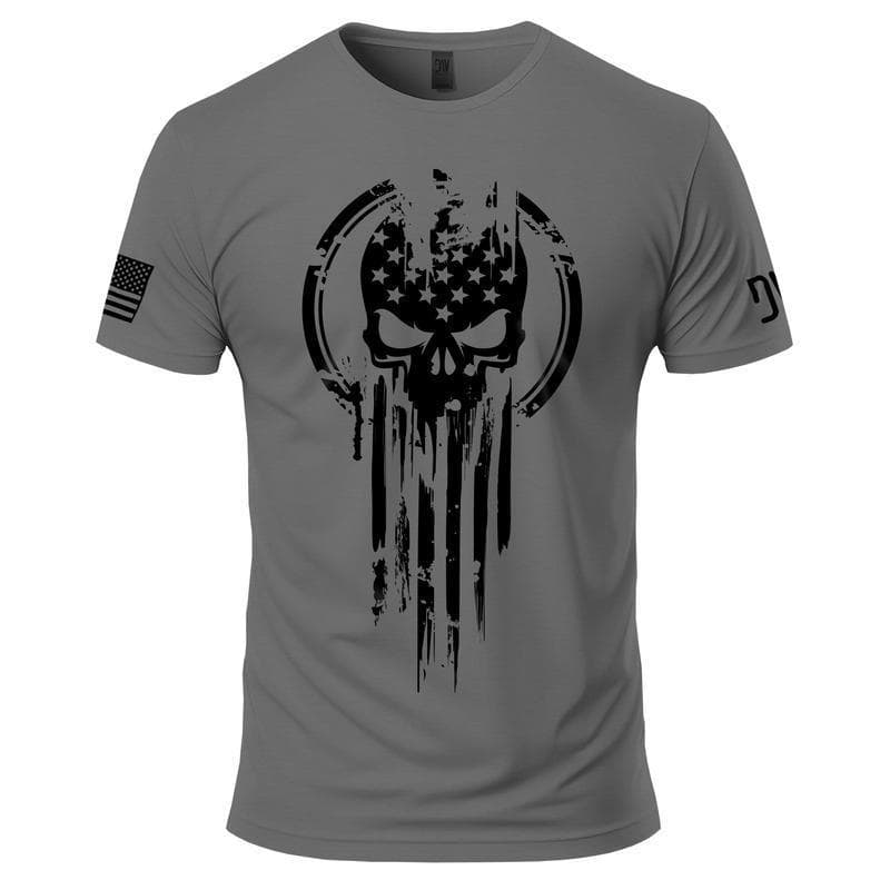 European Size Cotton T American Warrior T-Shirt - Casual Crew Neck, Short Sleeve Cross-Border