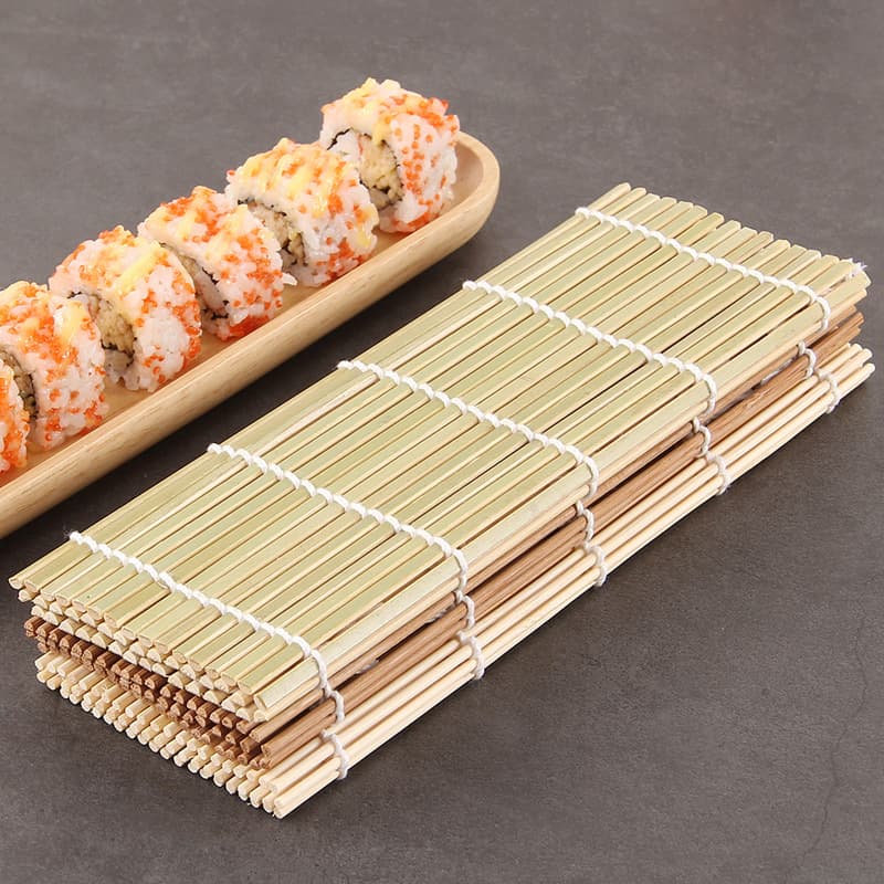 Factory Wholesale Cross-Border Green Skin Sushi Roll Making Tool Set Nori Wrapper Mold Bamboo Sushi Mat