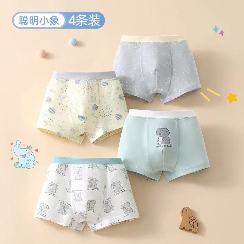 Boys' Underwear, Children's Cotton Boxer Briefs, Baby Boys' and Girls' Four-Corner Shorts, Pure Cotton, Class A, Full Cotton