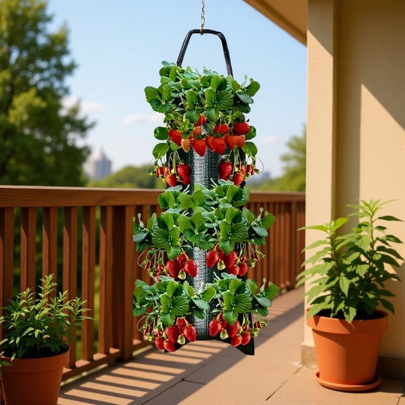 Gardening strawberry planting bag plant growth cultivation bag porous vertical three-dimensional planting green plant hanging bag cultivation