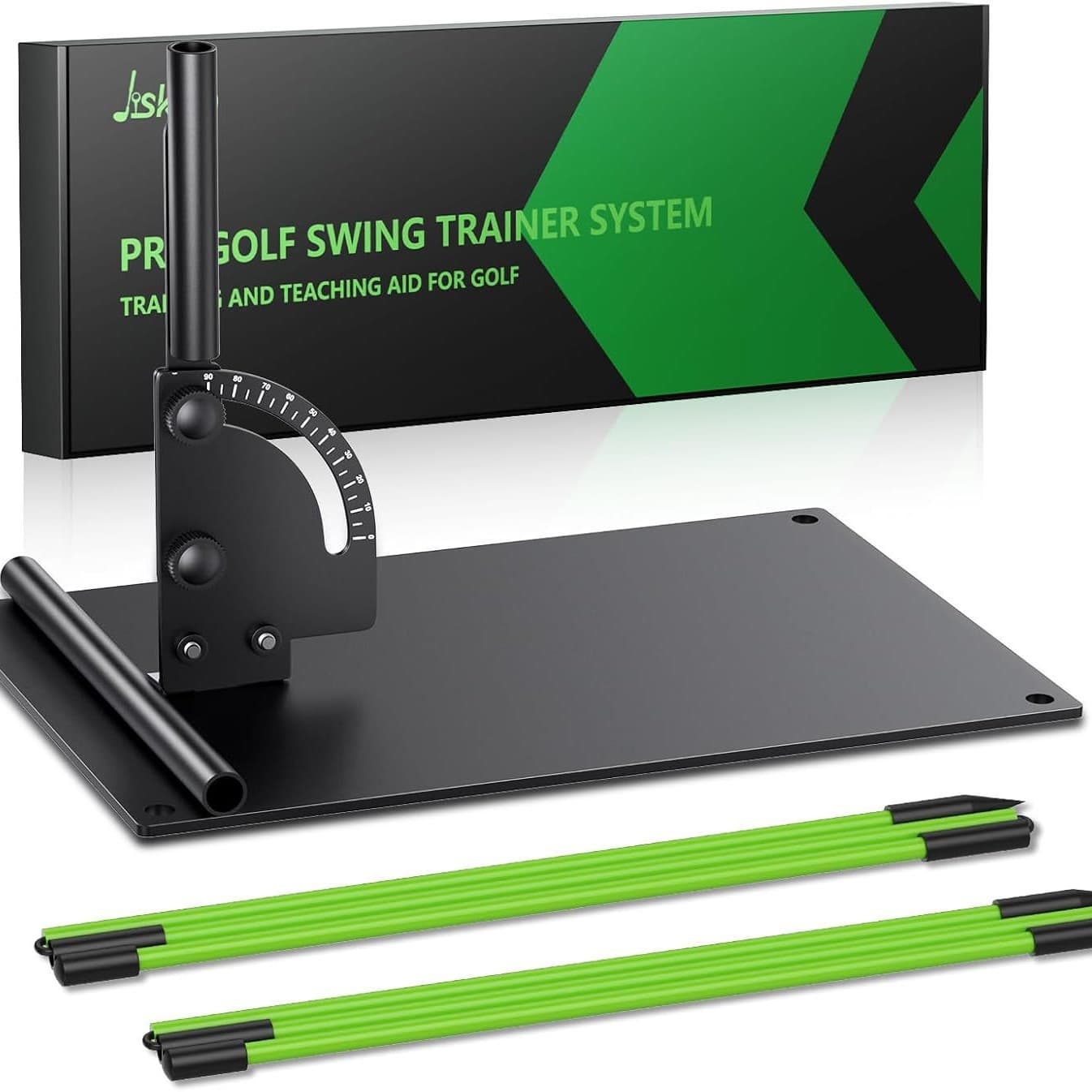 Golf Calibration Bar System with Stand Angle Plate Metal Golf Practice Plate