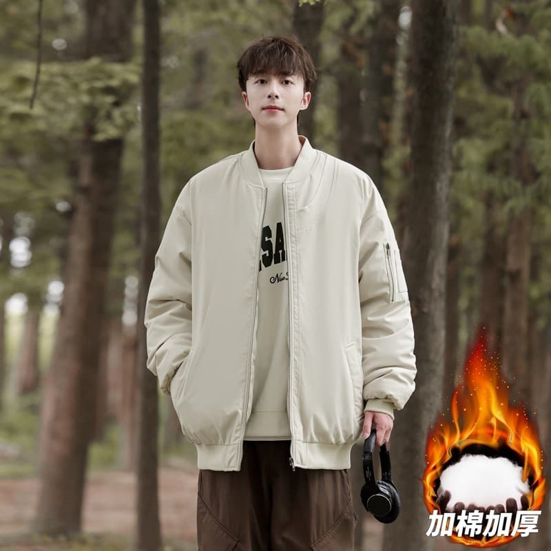 2024 Baseball Collar Jacket Cotton Jacket for Men and Women Winter Windproof Plus Velvet Thickened Cotton Coat Couple Thickened High Quality Cotton Jacket