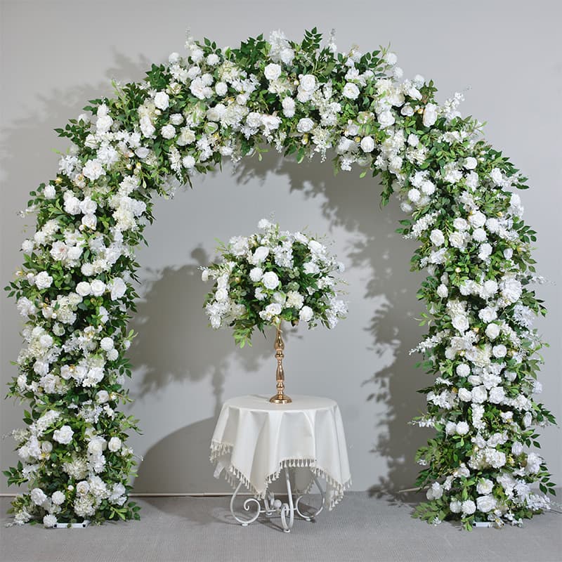 Arch floral art new wedding arch wedding decoration background stage iron frame simulated rose flower arrangement ball
