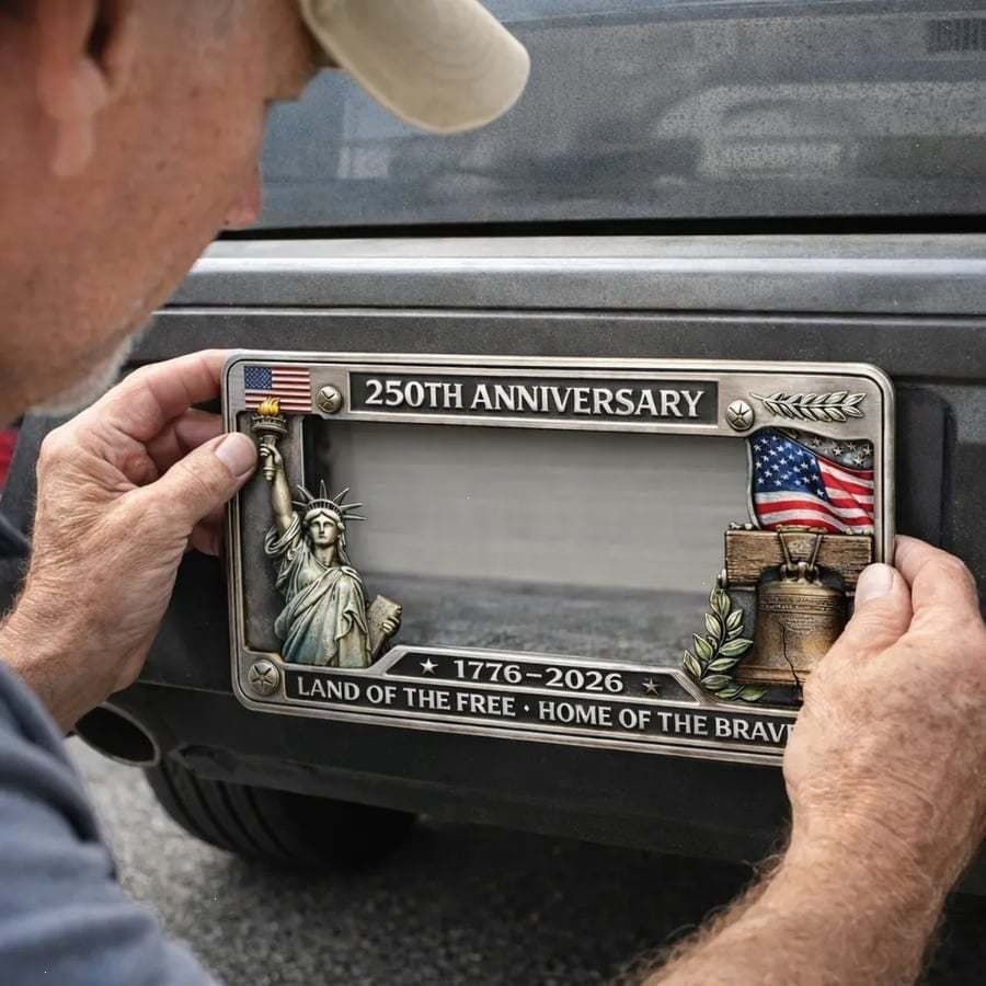 Cross-border hot selling Veteran Memorial Frame license plate commemorative frame iron crafts decorative props