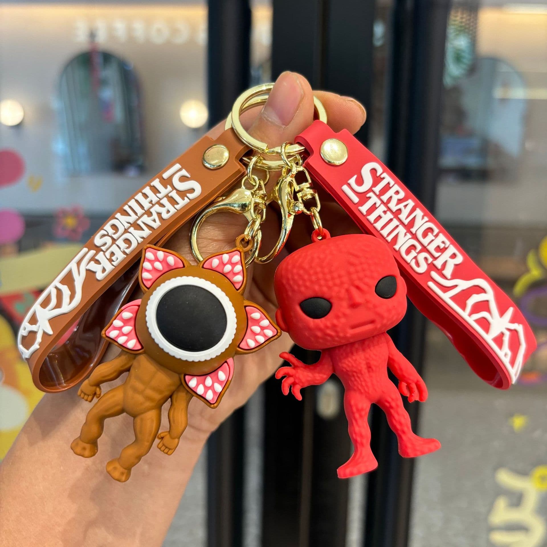 Creative cartoon Stranger Things keychain doll car keychain men and women pendant couple bag pendant gift