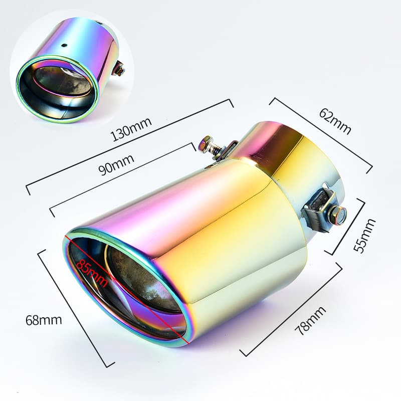 Curved tail throat exhaust pipe tail throat universal exhaust stainless steel exhaust hood exhaust pipe rattle muffler modification