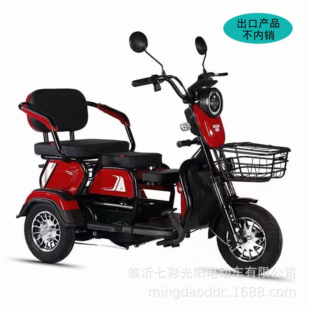 Electric Tricycle Battery Electric Vehicle Senior Mobility Scooter Child Transport Electric Three-Wheeler Hot-Selling Lithium Battery Cross-Border