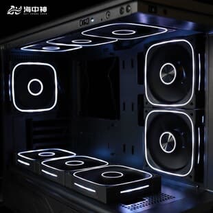 Prism 9Pro Case Fan 12cm Panoramic Case Desktop PC Fan Smart Temperature Control Cooling Fan