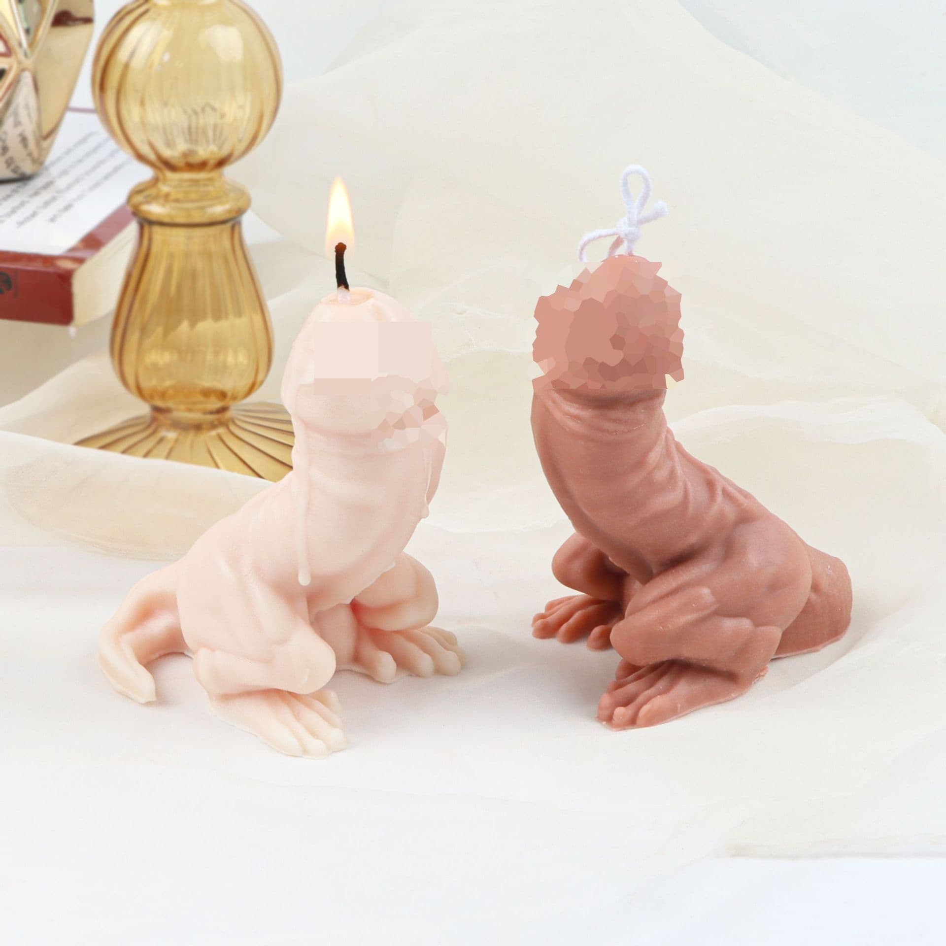 Second candle mold woman holding second candle silicone mold handmade soap ins crocodile penis candle mold