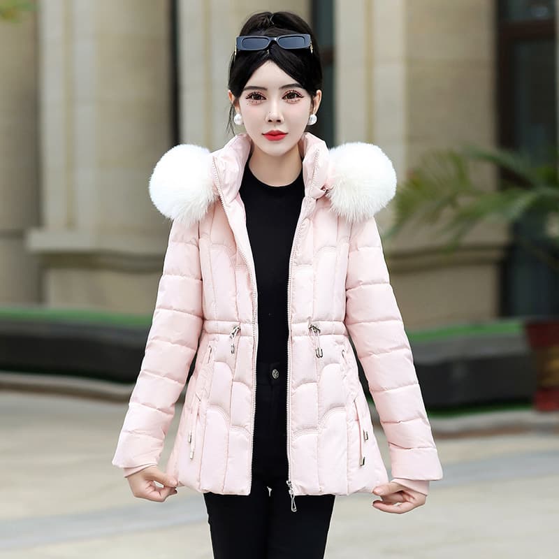 Women's short cotton-padded jacket 2024 winter new style slim and stylish small cotton-padded jacket thickened warm cotton-padded jacket short coat for women